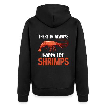 Shrimp Lover Gift - Unisex Premium Organic Zip Hoodie - black - Back - Nico (187cm)