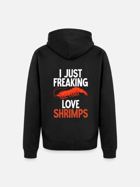 Shrimp Lover Gift - Unisex Premium Organic Zip Hoodie - black