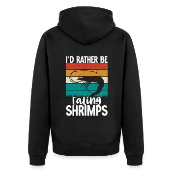 Shrimp Lover Gift - Unisex Premium Organic Zip Hoodie - black - Back - Nico (187cm)