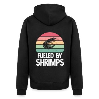 Shrimp Lover Gift - Unisex Premium Organic Zip Hoodie - black - Back - Nico (187cm)