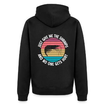 Shrimp Lover Gift - Unisex Premium Organic Zip Hoodie - black - Back - Nico (187cm)
