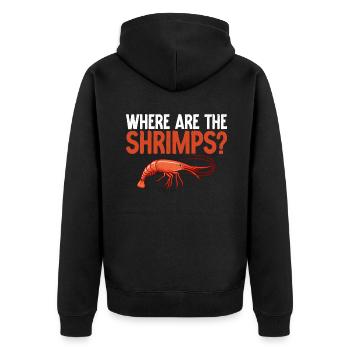 Shrimp Lover Gift - Unisex Premium Organic Zip Hoodie - black - Back - Nico (187cm)