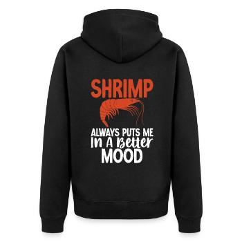 Shrimp Lover Gift - Unisex Premium Organic Zip Hoodie - black - Back - Nico (187cm)