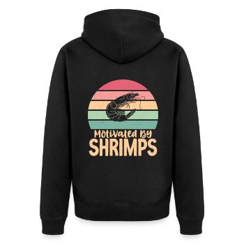 Shrimp Lover Gift - Unisex Premium Organic Zip Hoodie - black - Back - Nico (187cm)