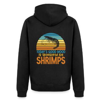 Shrimp Lover Gift - Unisex Premium Organic Zip Hoodie - black - Back - Nico (187cm)