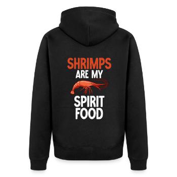Shrimp Lover Gift - Unisex Premium Organic Zip Hoodie - black - Back - Nico (187cm)