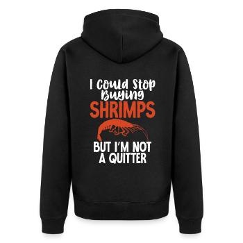 Shrimp Lover Gift - Unisex Premium Organic Zip Hoodie - black - Back - Nico (187cm)