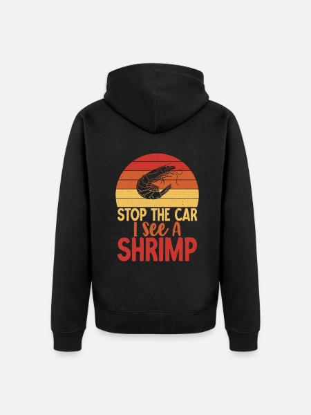 Shrimp Lover Gift - Unisex Premium Organic Zip Hoodie - black