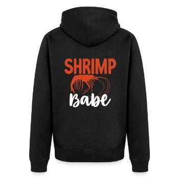Shrimp Lover Gift - Unisex Premium Organic Zip Hoodie - black - Back - Nico (187cm)
