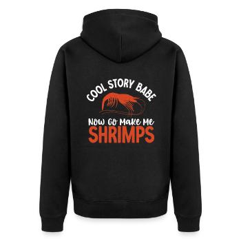 Shrimp Lover Gift - Unisex Premium Organic Zip Hoodie - black - Back - Nico (187cm)