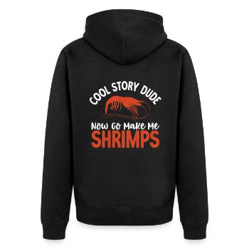 Shrimp Lover Gift - Unisex Premium Organic Zip Hoodie - black - Back - Nico (187cm)