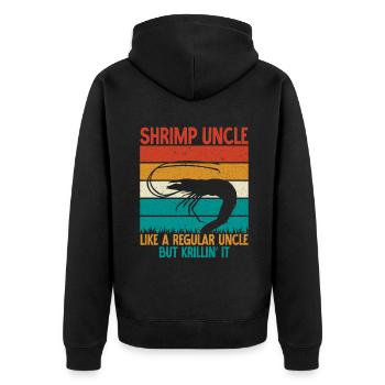 Shrimp Lover Gift - Unisex Premium Organic Zip Hoodie - black - Back - Nico (187cm)