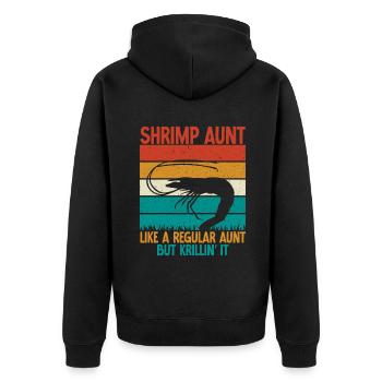 Shrimp Lover Gift - Unisex Premium Organic Zip Hoodie - black - Back - Nico (187cm)