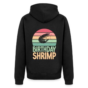 Shrimp Lover Gift - Unisex Premium Organic Zip Hoodie - black - Back - Nico (187cm)