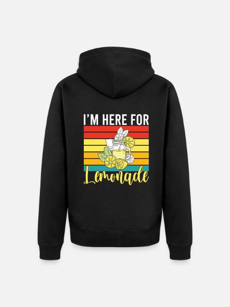 Lemonade Gift Ideas - Unisex Premium Organic Zip Hoodie - black