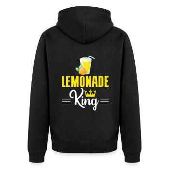 Lemonade Gift Ideas - Unisex Premium Organic Zip Hoodie - black - Back - Nico (187cm)