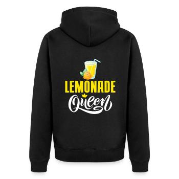 Lemonade Gift Ideas - Unisex Premium Organic Zip Hoodie - black - Back - Nico (187cm)