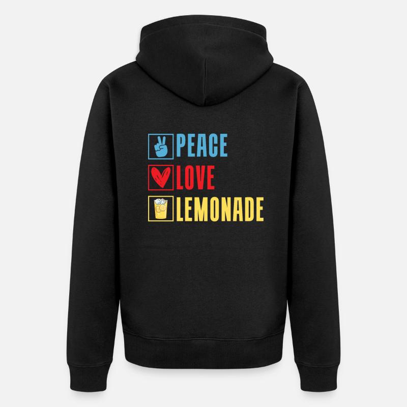 Limonade Geschenkideen - Unisex Premium Bio Zip Hoodie - Schwarz