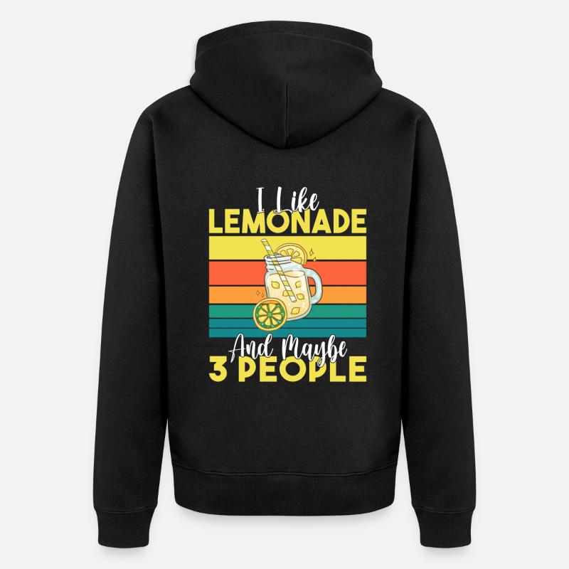 Limonade Geschenkideen - Unisex Premium Bio Zip Hoodie - Schwarz