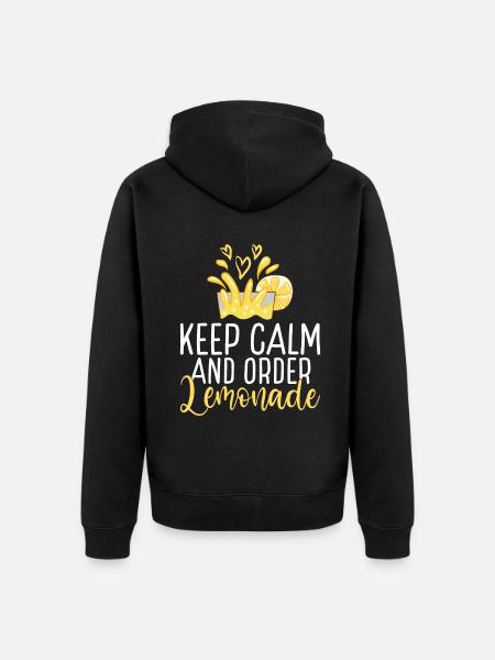 Lemonade Gift Ideas - Unisex Premium Organic Zip Hoodie - black
