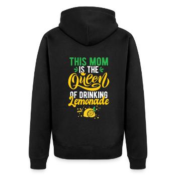 Lemonade Gift Ideas - Unisex Premium Organic Zip Hoodie - black - Back - Nico (187cm)