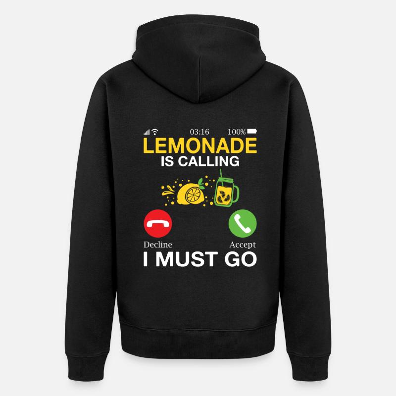 Limonade Geschenkideen - Unisex Premium Bio Zip Hoodie - Schwarz