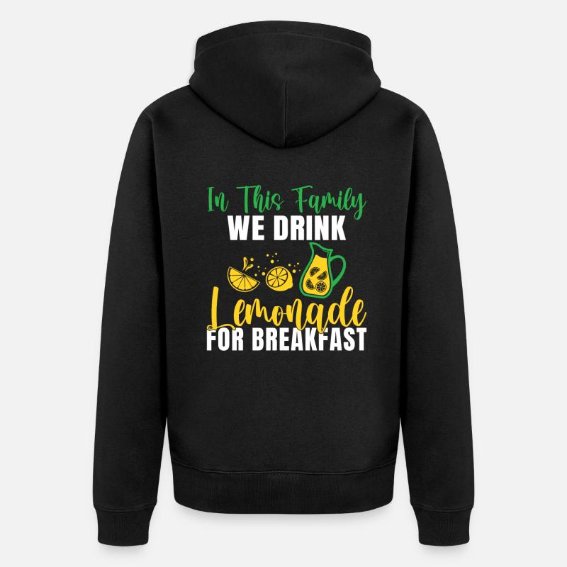 Limonade-Geschenk-Ideen - Unisex Premium Bio Zip Hoodie - Schwarz