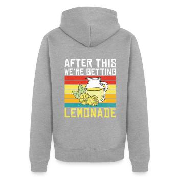 Limonade Geschenkideen - Unisex Premium Bio Zip Hoodie - Grau meliert - Hinten - Nico (187cm)