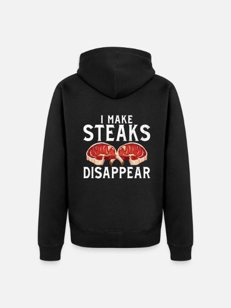 Steak Lover Steak Gift - Unisex Premium Organic Zip Hoodie - black