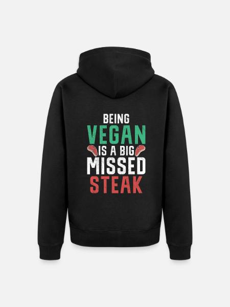 Steak Lover Steak Gift - Unisex Premium Organic Zip Hoodie - black