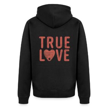 Steak Lover Steak Gift - Unisex Premium Organic Zip Hoodie - black - Back - Nico (187cm)