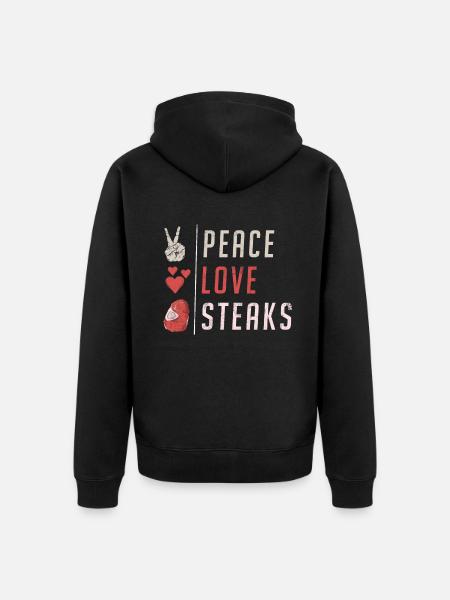 Steak Lover Steak Geschenk - Unisex Premium Bio Zip Hoodie - Schwarz