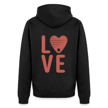 Steak Lover Steak Gift - Unisex Premium Organic Zip Hoodie - black - Back - Nico (187cm)