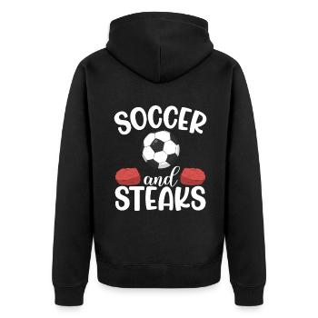 Steak Lover Steak Cadeau - Veste à capuche bio Premium Unisexe - noir - Dos - Nico (187cm)