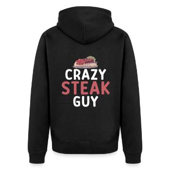 Steak Lover Steak Cadeau - Veste à capuche bio Premium Unisexe - noir - Dos - Nico (187cm)