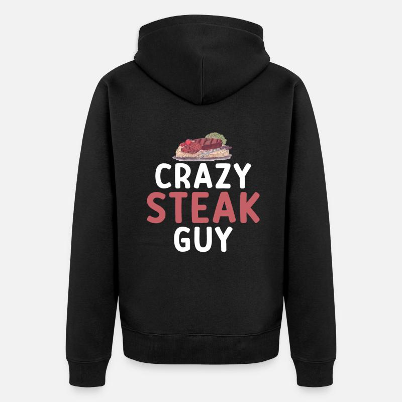Steak Lover Steak Cadeau - Veste à capuche bio Premium Unisexe - noir