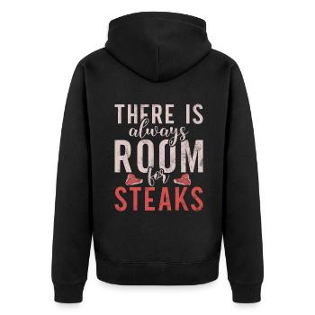 Steak Lover Steak Cadeau - Veste à capuche bio Premium Unisexe - noir - Dos - Nico (187cm)
