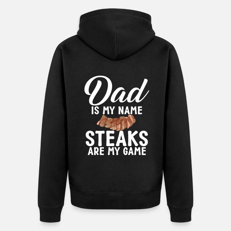 Steak Lover Steak Cadeau - Veste à capuche bio Premium Unisexe - noir