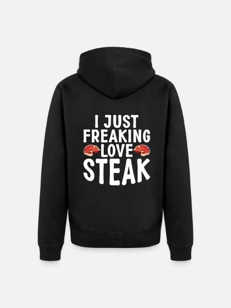 Steak Lover Steak Gift - Unisex Premium Organic Zip Hoodie - black