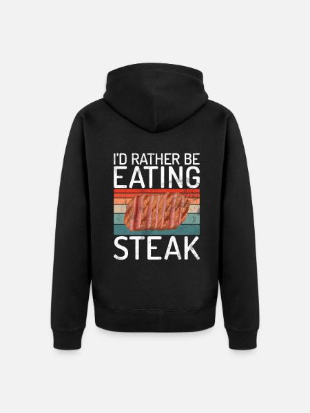 Steak Lover Steak Gift - Unisex Premium Organic Zip Hoodie - black