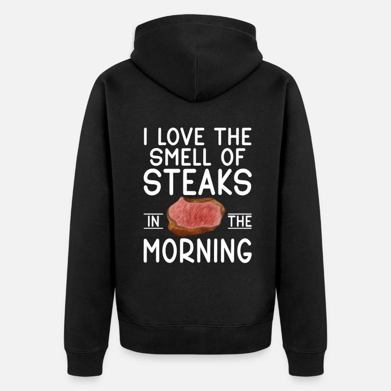 Steak Lover Steak Cadeau - Veste à capuche bio Premium Unisexe - noir