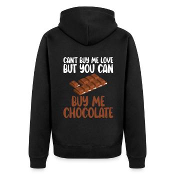 Cadeaux pour amateurs de chocolat - Veste à capuche bio Premium Unisexe - noir - Dos - Nico (187cm)