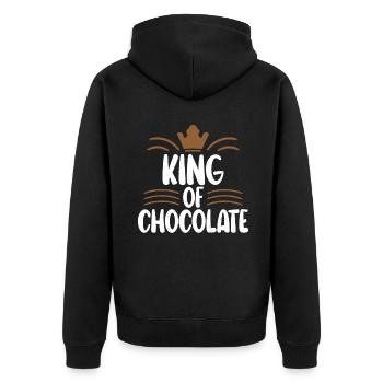 Cadeaux pour amateurs de chocolat - Veste à capuche bio Premium Unisexe - noir - Dos - Nico (187cm)