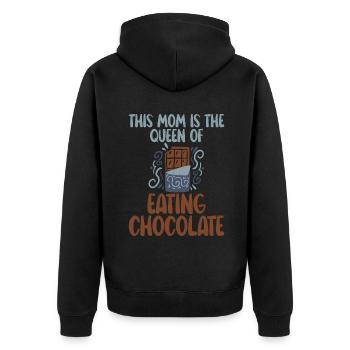 Cadeaux pour amateurs de chocolat - Veste à capuche bio Premium Unisexe - noir - Dos - Nico (187cm)