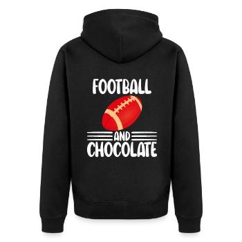 Chocolate Lover Gifts - Unisex Premium Organic Zip Hoodie - black - Back - Nico (187cm)