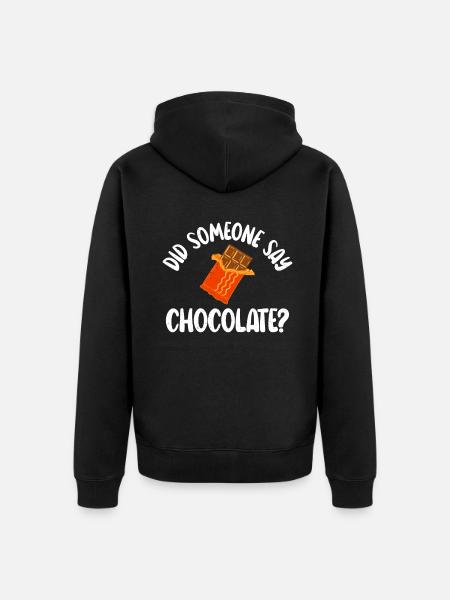 Chocolate Lover Gifts - Unisex Premium Organic Zip Hoodie - black