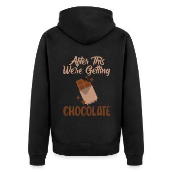 Cadeaux pour amateurs de chocolat - Veste à capuche bio Premium Unisexe - noir - Dos - Nico (187cm)
