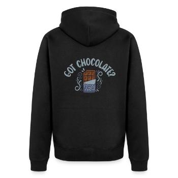 Cadeaux pour amateurs de chocolat - Veste à capuche bio Premium Unisexe - noir - Dos - Nico (187cm)