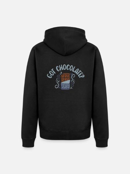 Chocolate Lover Gifts - Unisex Premium Organic Zip Hoodie - black