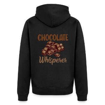 Cadeaux pour amateurs de chocolat - Veste à capuche bio Premium Unisexe - noir - Dos - Nico (187cm)